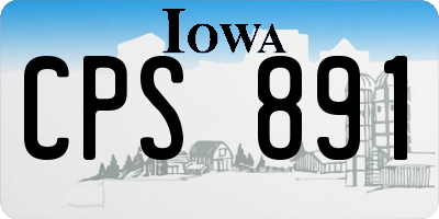 IA license plate CPS891