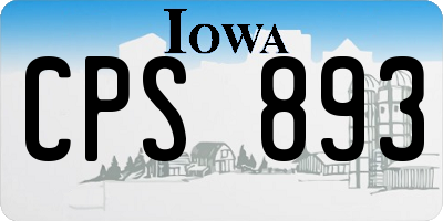 IA license plate CPS893