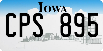 IA license plate CPS895