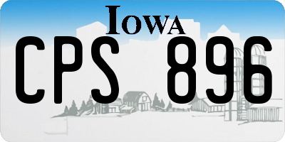 IA license plate CPS896