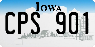 IA license plate CPS901