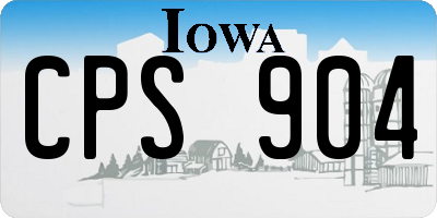 IA license plate CPS904