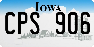 IA license plate CPS906