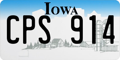 IA license plate CPS914