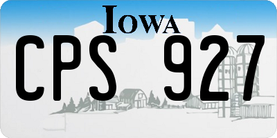 IA license plate CPS927