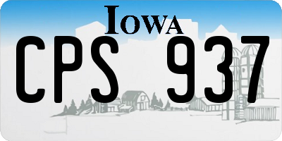 IA license plate CPS937