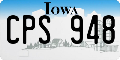 IA license plate CPS948
