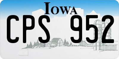 IA license plate CPS952
