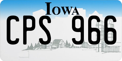 IA license plate CPS966
