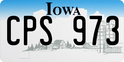 IA license plate CPS973