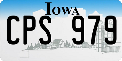 IA license plate CPS979