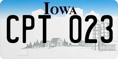 IA license plate CPT023