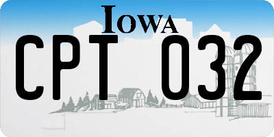 IA license plate CPT032