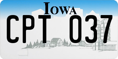 IA license plate CPT037