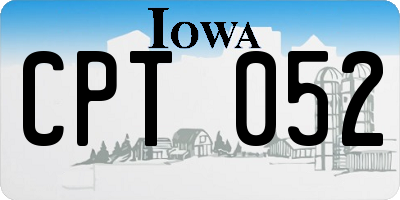 IA license plate CPT052