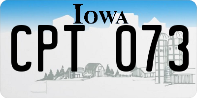 IA license plate CPT073