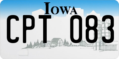 IA license plate CPT083