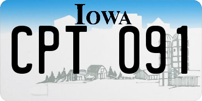 IA license plate CPT091