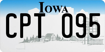 IA license plate CPT095