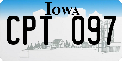 IA license plate CPT097