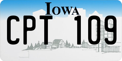 IA license plate CPT109