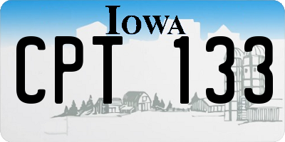IA license plate CPT133