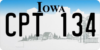 IA license plate CPT134