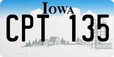 IA license plate CPT135