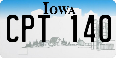 IA license plate CPT140