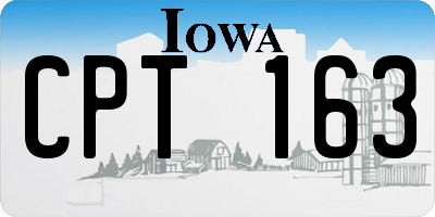 IA license plate CPT163