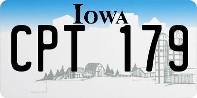 IA license plate CPT179