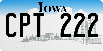 IA license plate CPT222