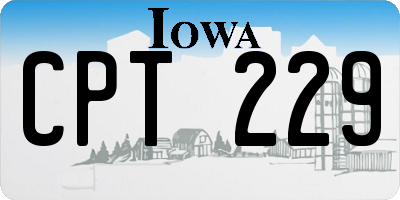 IA license plate CPT229