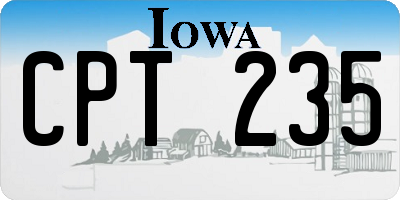 IA license plate CPT235