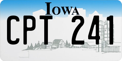 IA license plate CPT241
