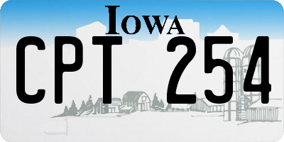 IA license plate CPT254