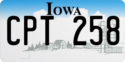IA license plate CPT258