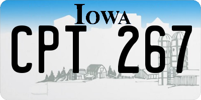 IA license plate CPT267