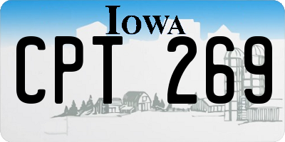 IA license plate CPT269