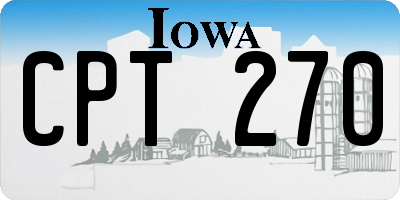 IA license plate CPT270