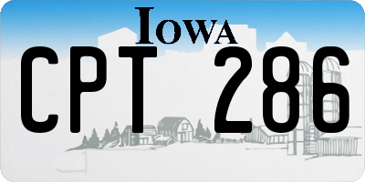 IA license plate CPT286