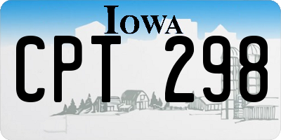 IA license plate CPT298