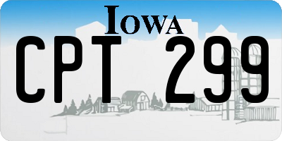 IA license plate CPT299