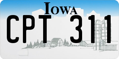 IA license plate CPT311