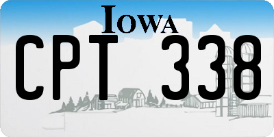 IA license plate CPT338