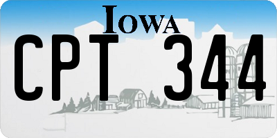 IA license plate CPT344