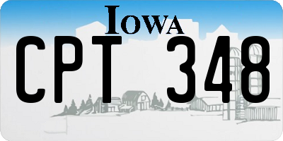 IA license plate CPT348