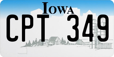 IA license plate CPT349