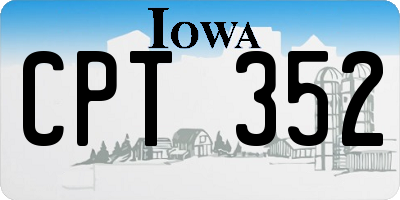 IA license plate CPT352