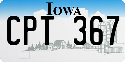 IA license plate CPT367
